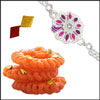 Silver Coated Rakhi +500gms of Jangree - Click here to View more details about this Product